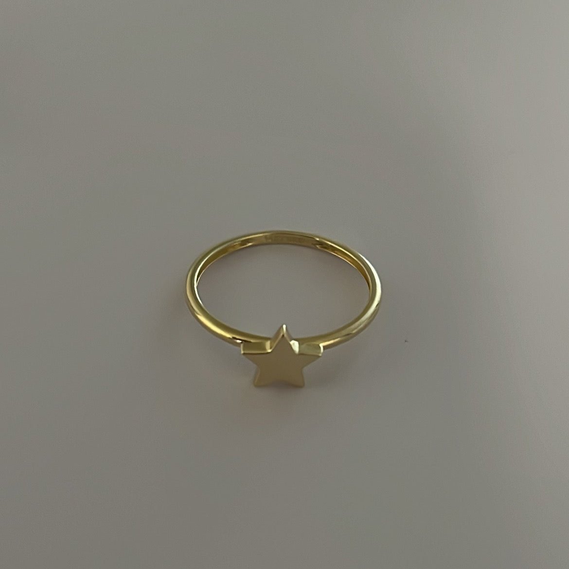 14k solid gold Star ring