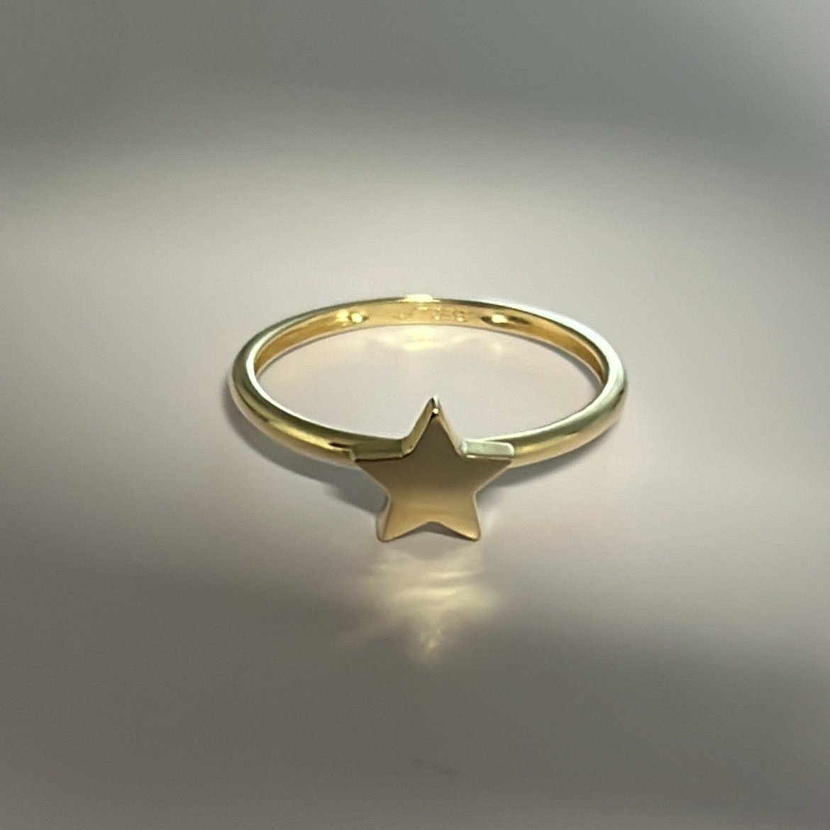 14k solid gold Star ring