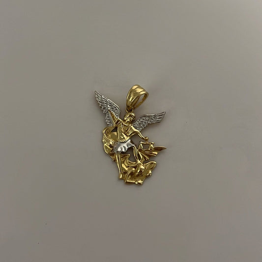 14K St Michael the Archangel charm