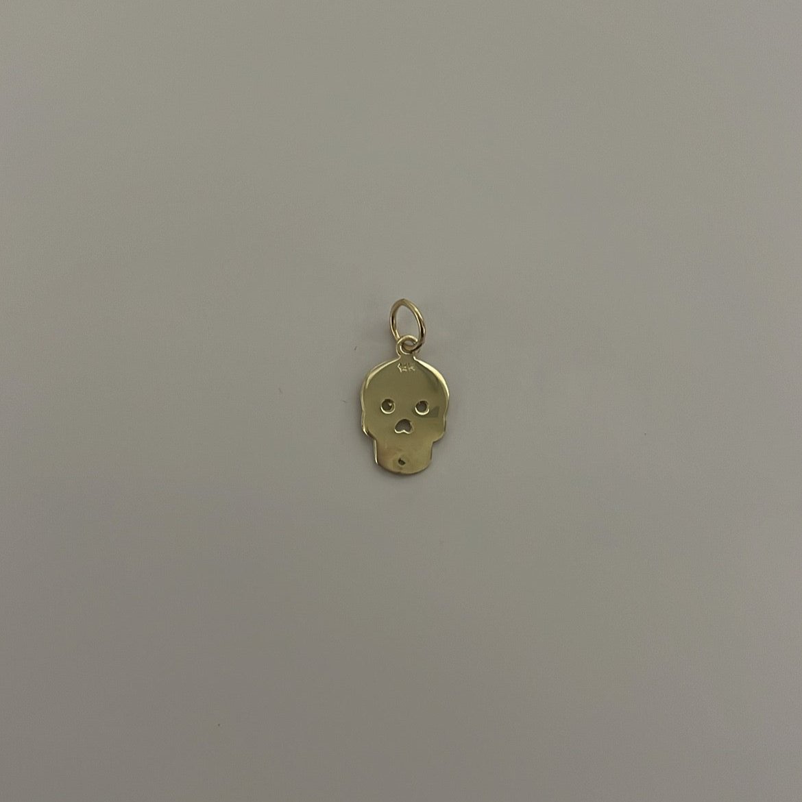 14K solid Sugar skull charm