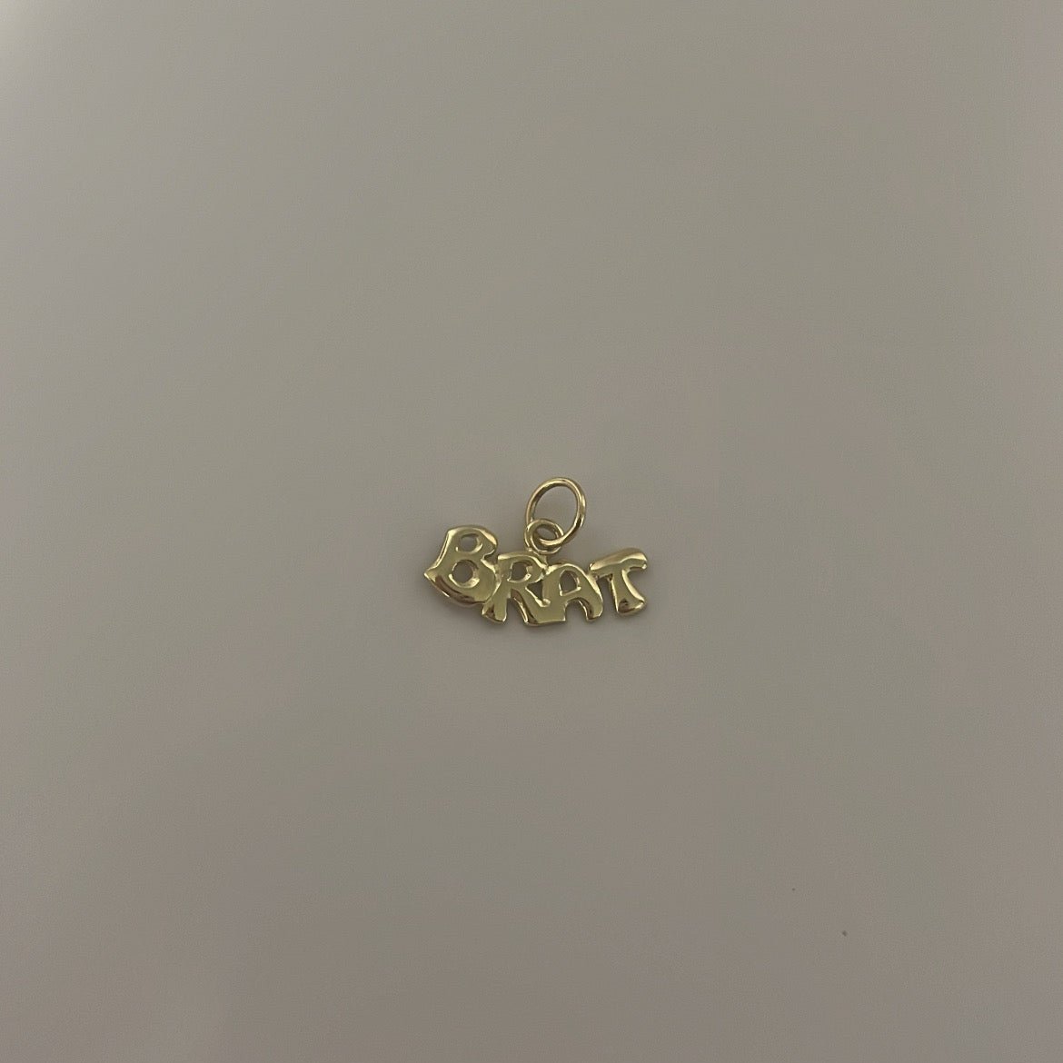 14k solid gold BRAT charm