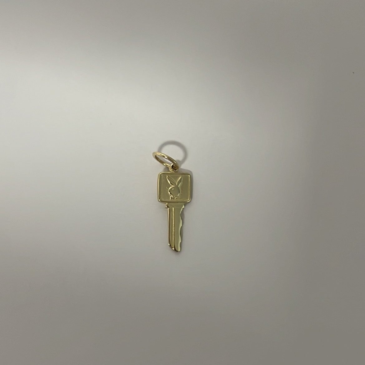 14k solid gold key charm