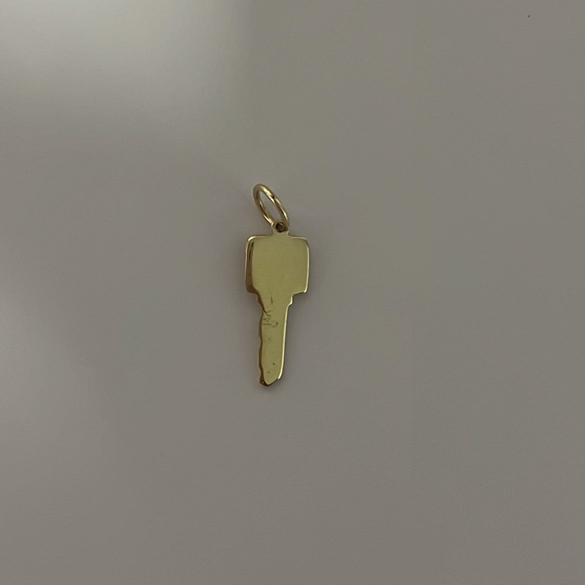 14k solid gold key charm