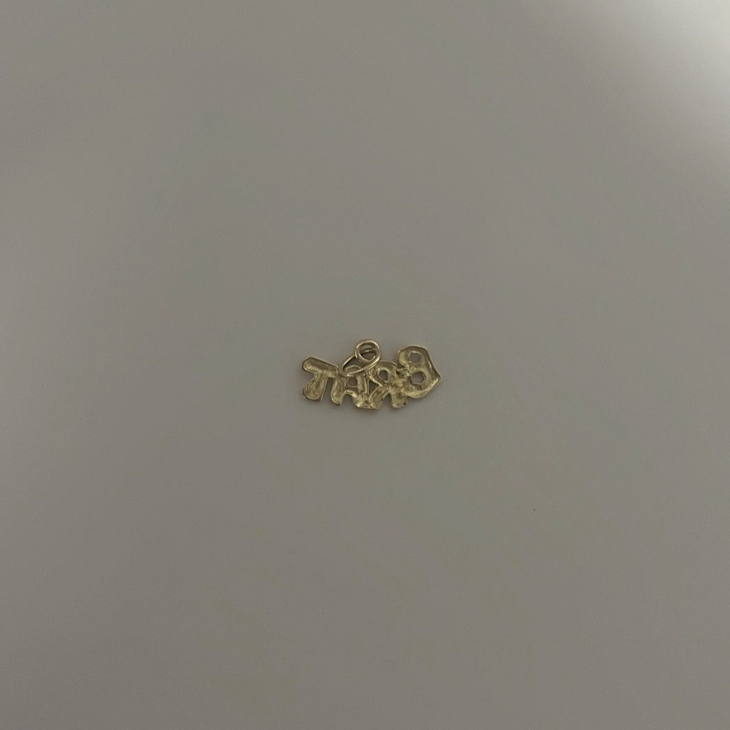 14k solid gold BRAT charm