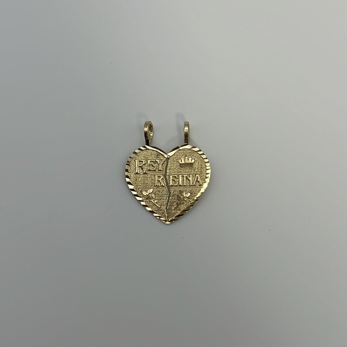 14k solid gold Rey and Reina break-apart charm