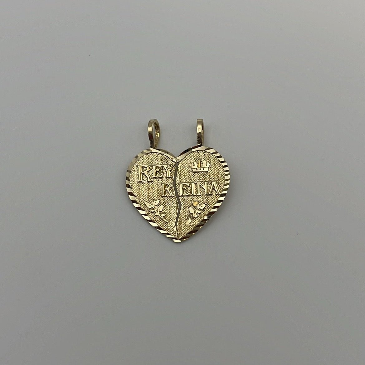 14k solid gold Rey and Reina break-apart charm