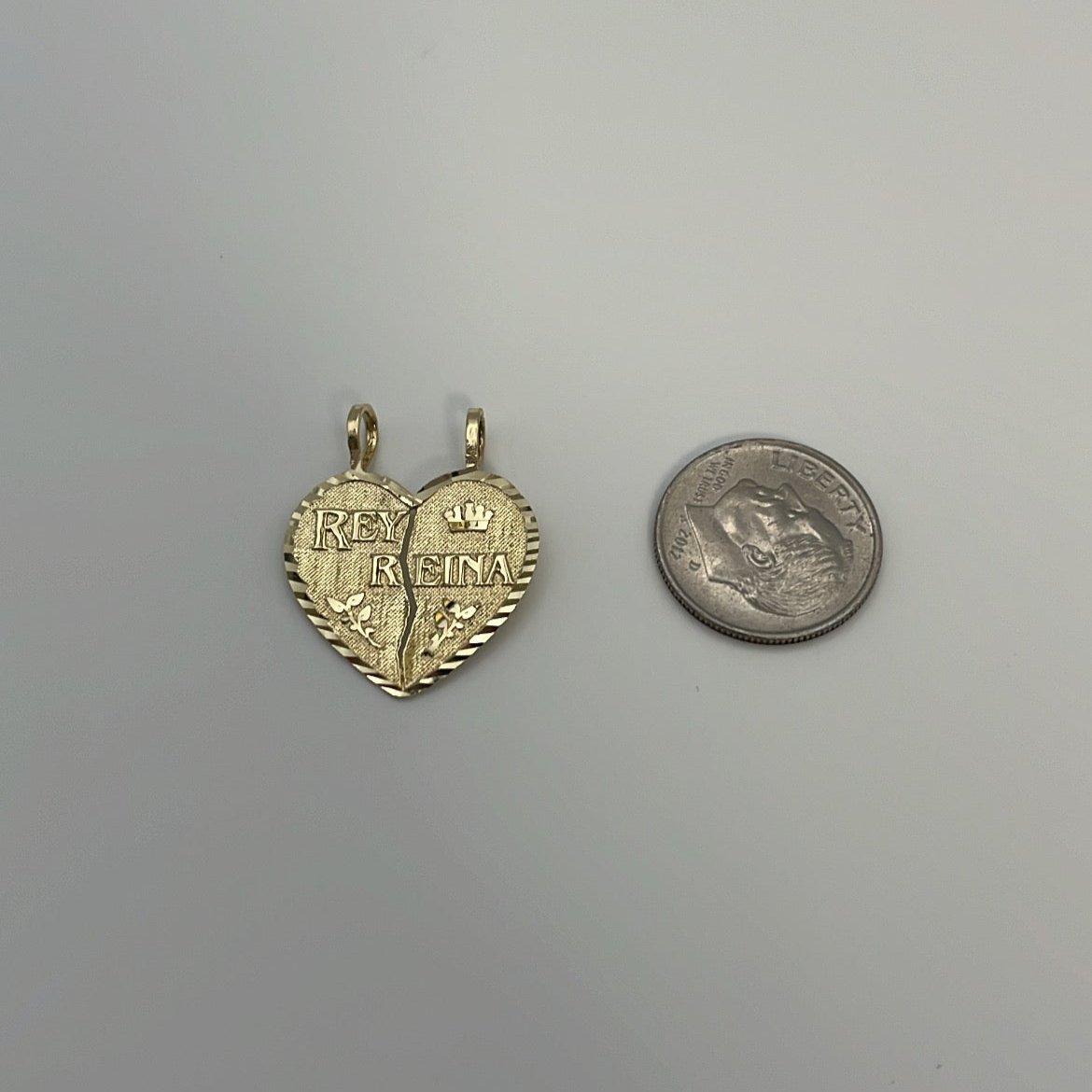 14k solid gold Rey and Reina break-apart charm